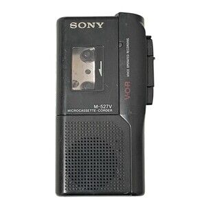 Sony M-527V Microcassette-Corder Black VOR Voice Cassette Tape Recorder